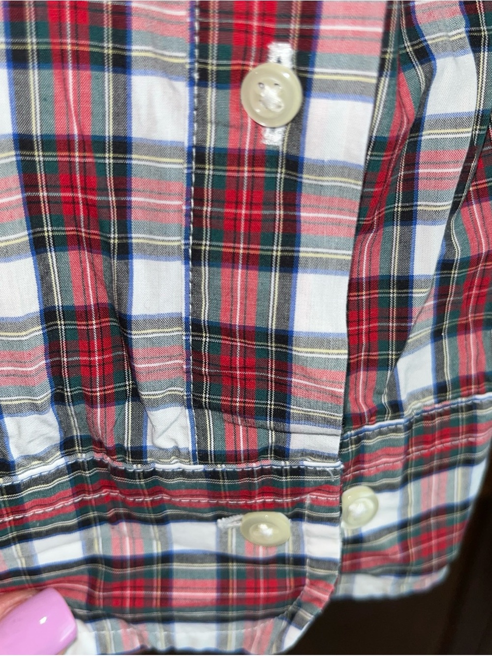 Brooks Brothers Red, White & Black Plaid Button-Down Shirt W/pocket 2XLT - Picture 3 of 7